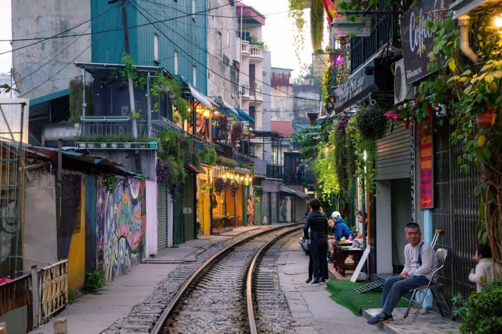 Strasse in Hanoi Asien