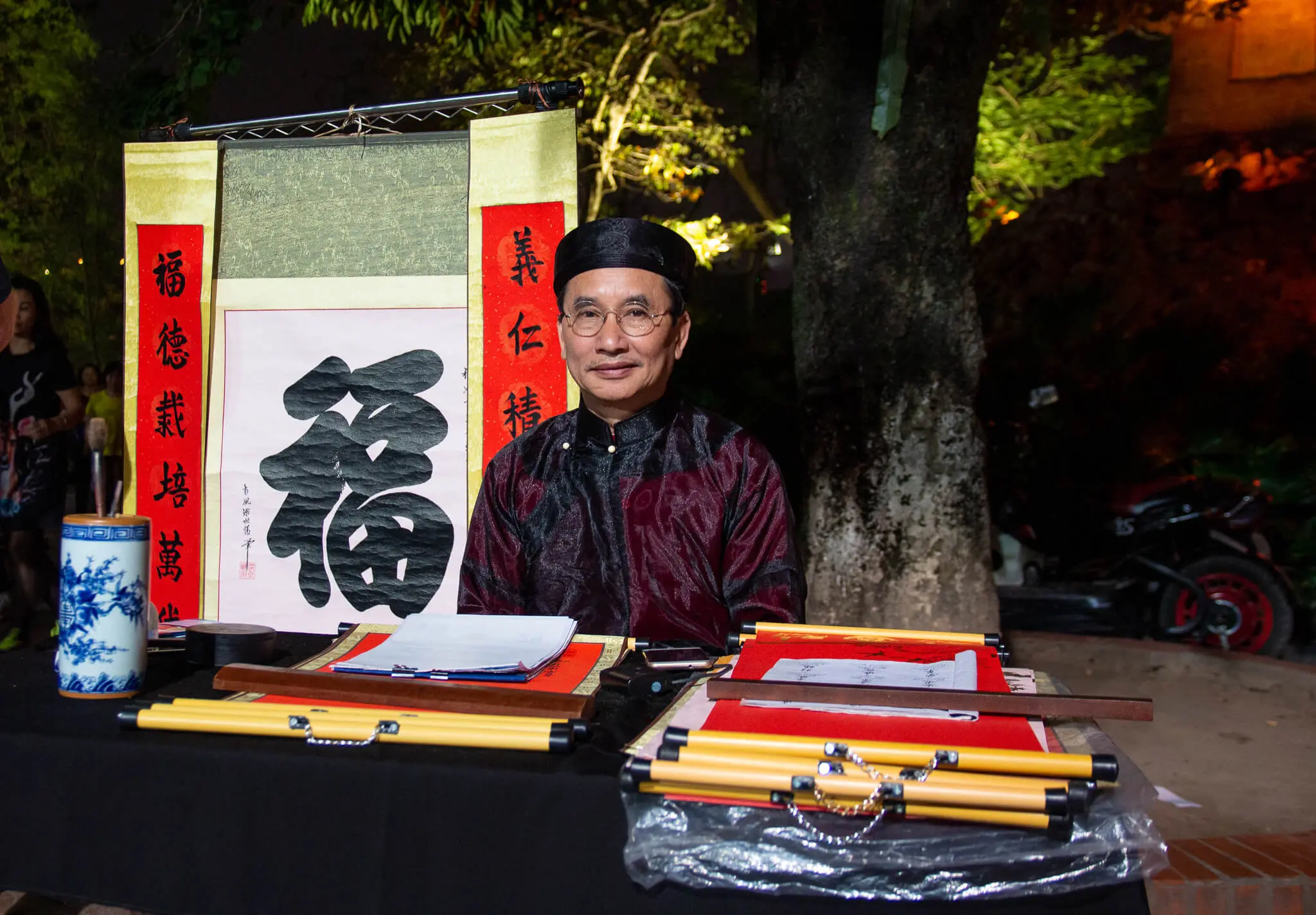 Verkäufer am Hoian Kiem See in Hanoi, Vietnam