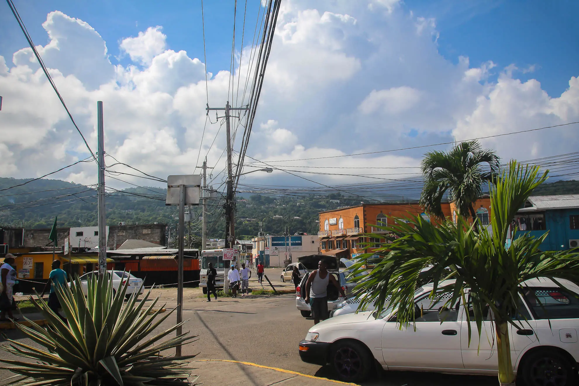 Straße in Montego Bay, Jamaika