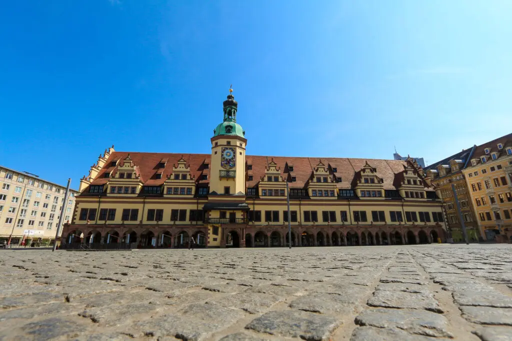 Marktplatz Leipzig mit Altem Rathaus