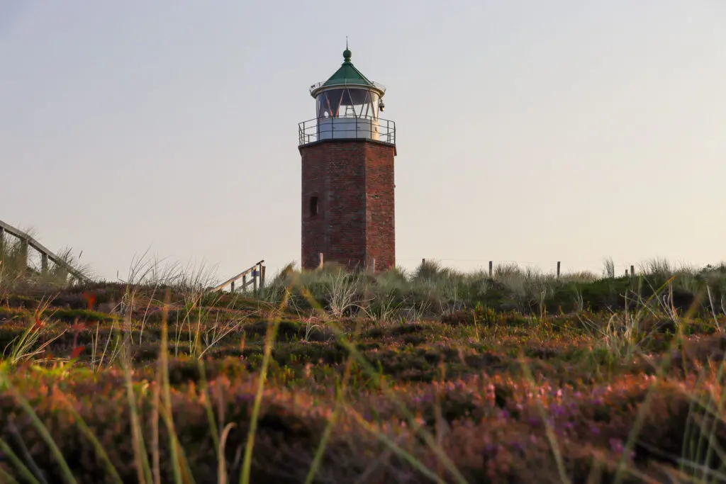 Quermarkenfeuer in Kampen bei Sonnenuntergang