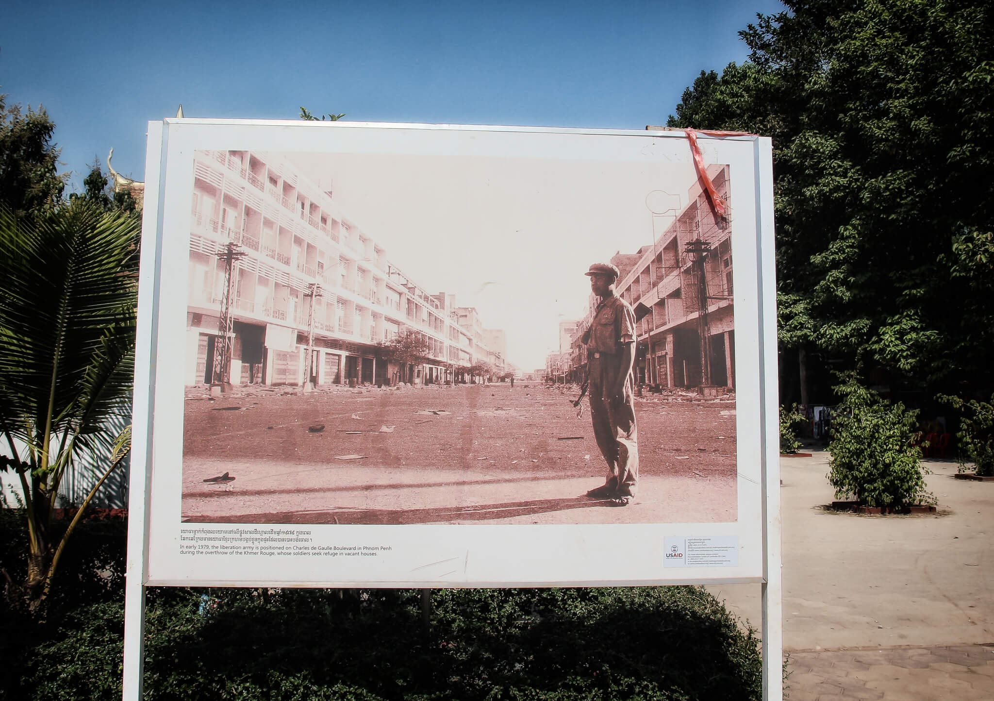 Siem Reap - Bild eines Soldaten in Kambodscha