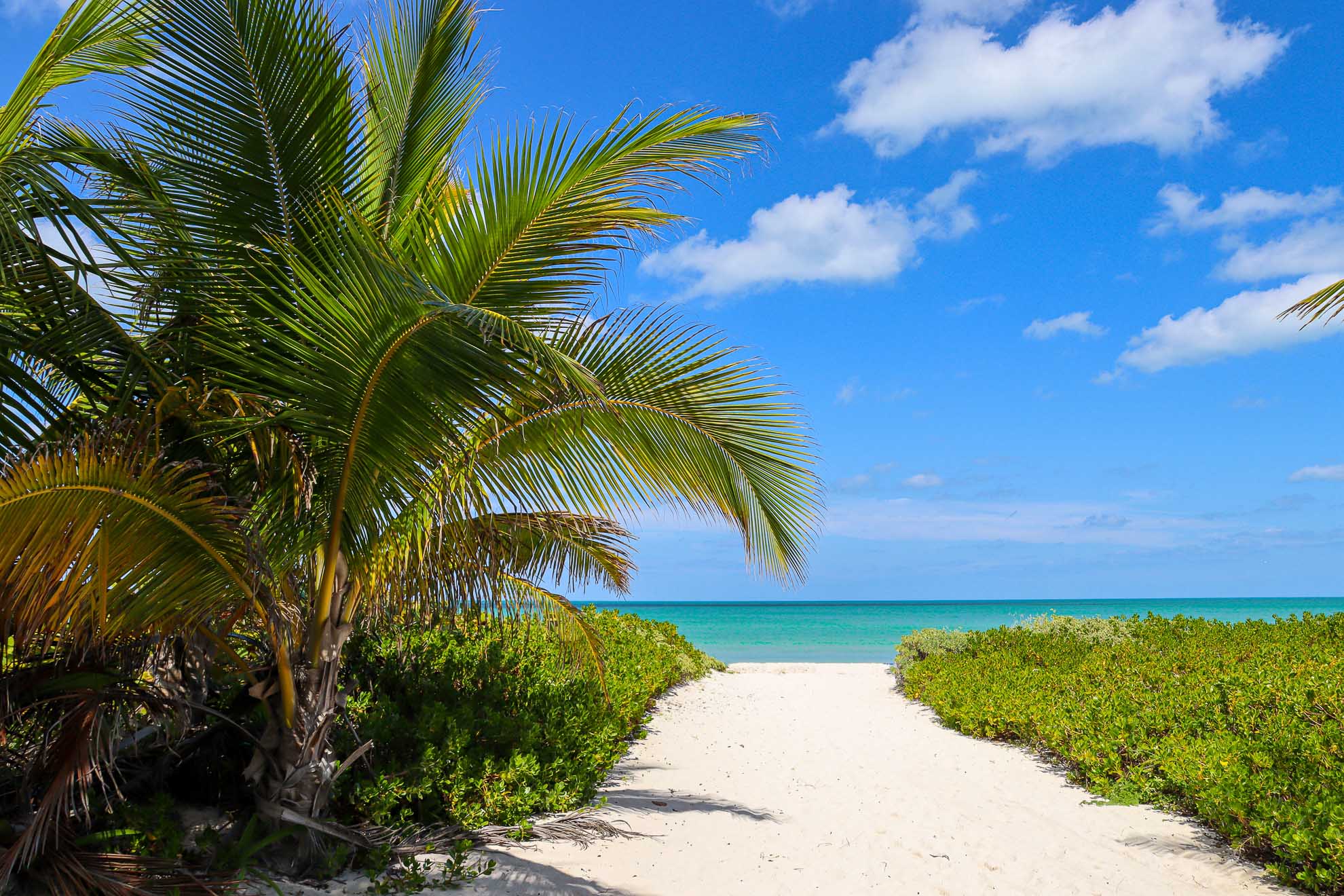 Strand von El Cuyo Yucatan Mexiko