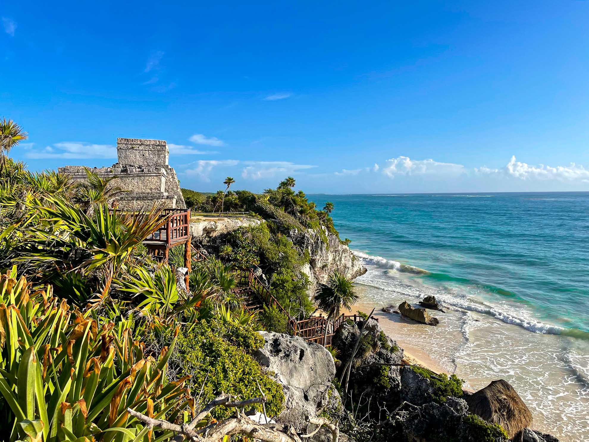 Maya Stätte in Tulum an der Küste