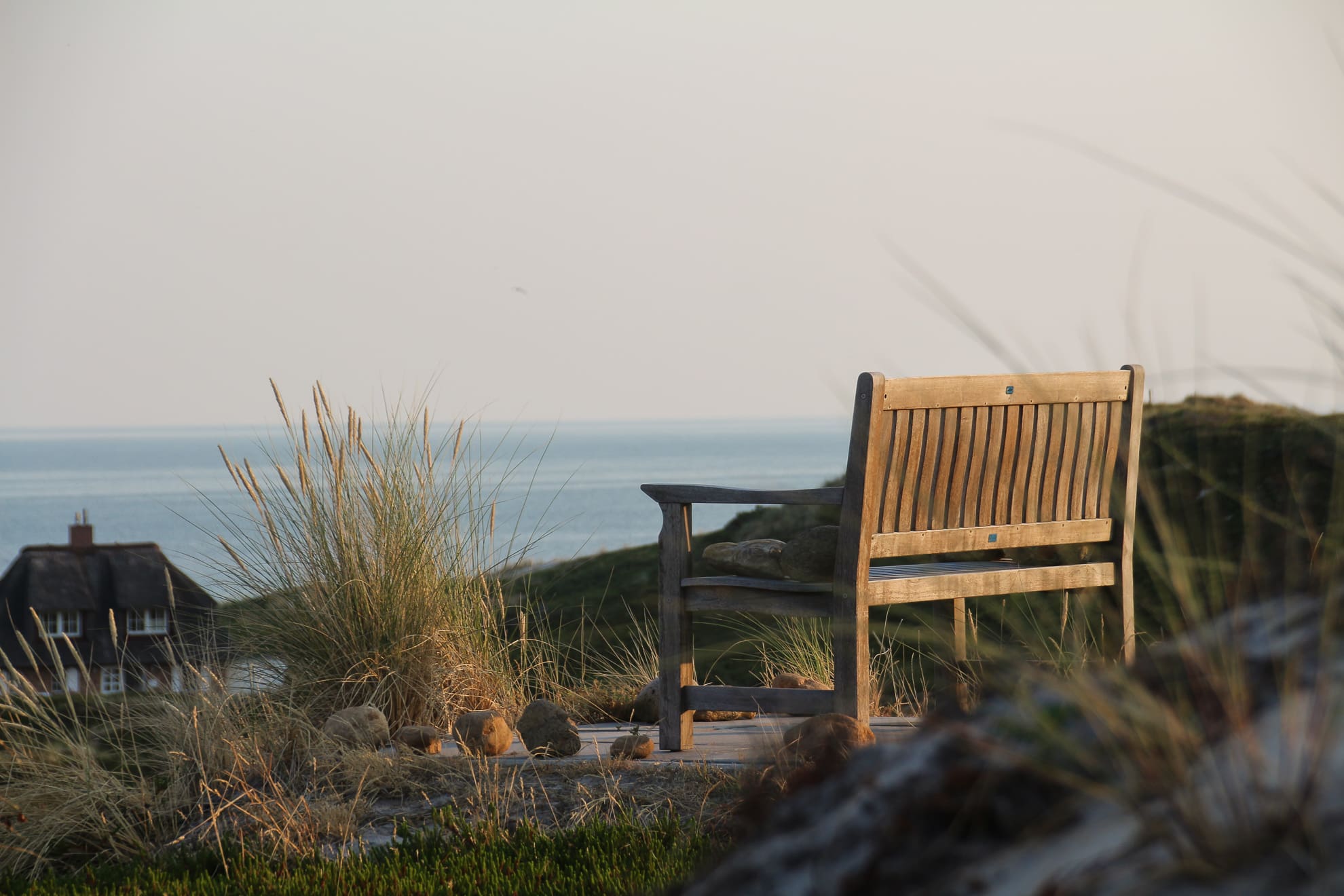 Bank mit Meerblick in Hörnum auf Sylt