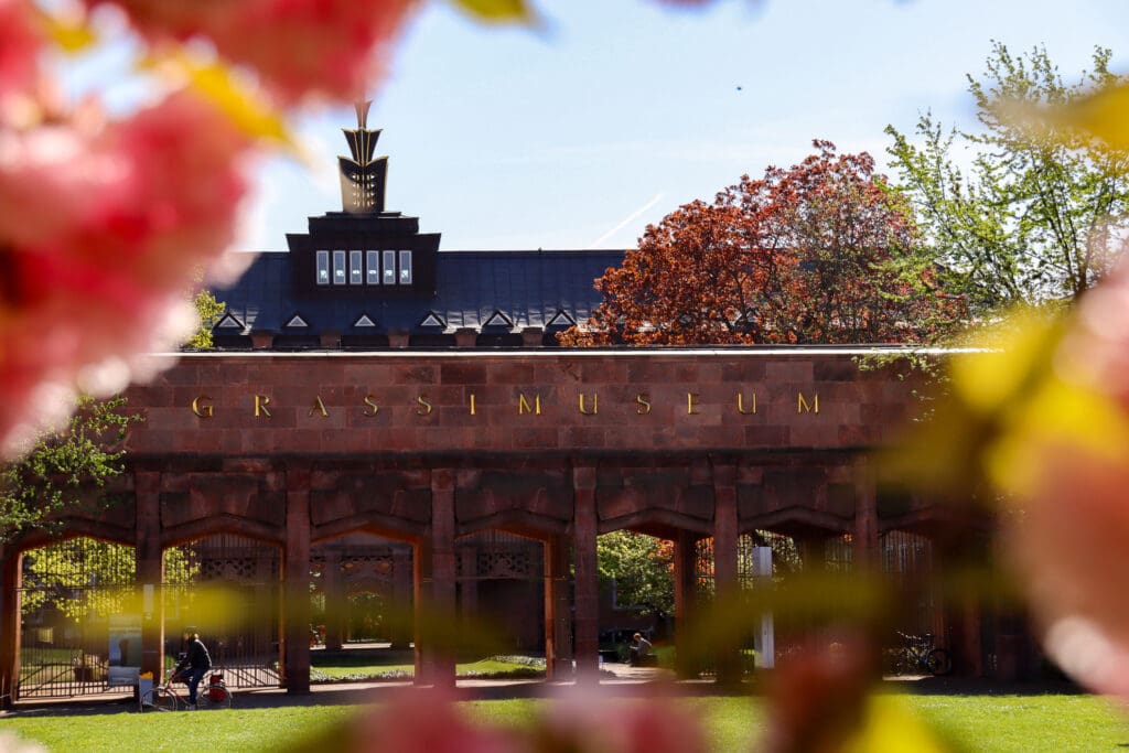 Grassimuseum bei Kirschblüte