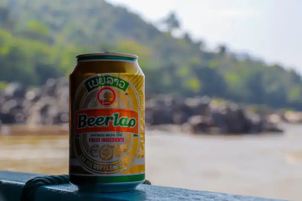 Beerlao Bier Mekong Laos traditionell