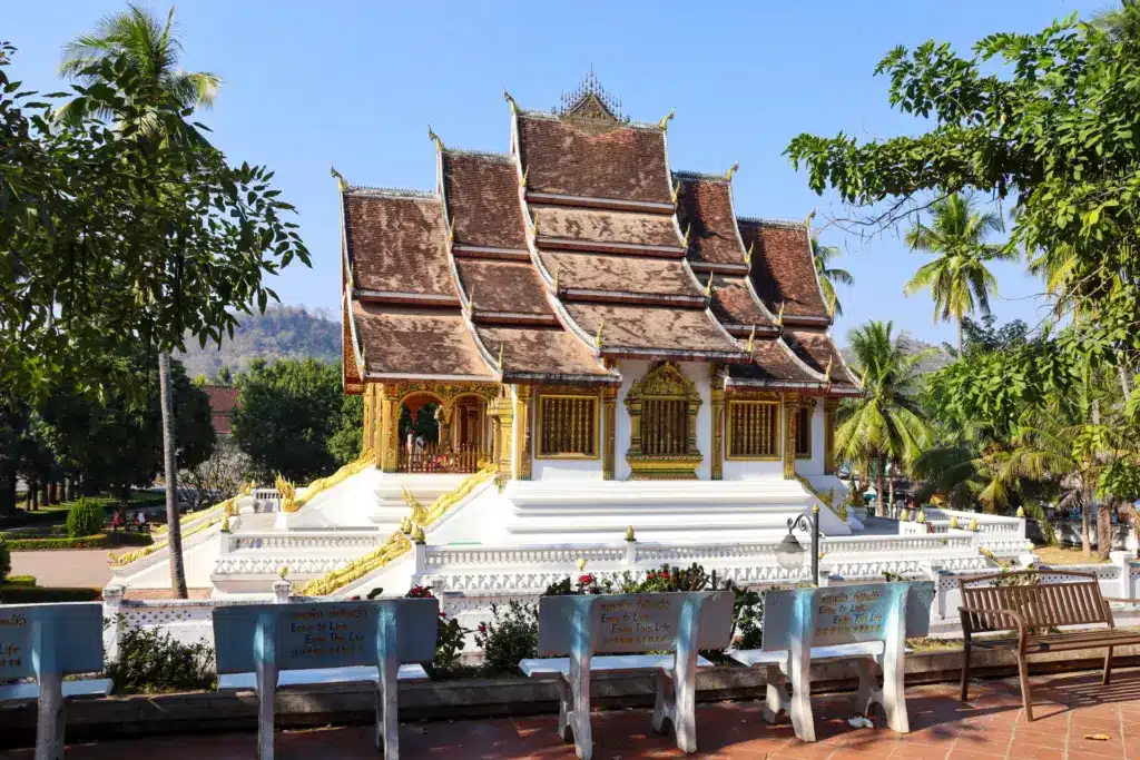 Haw Pha Bang Tempel Luang Prabang Laos golden