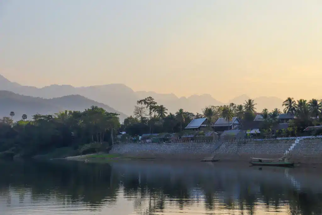 Mekong Morgenstimmung Nebel Luang Prabang Laos
