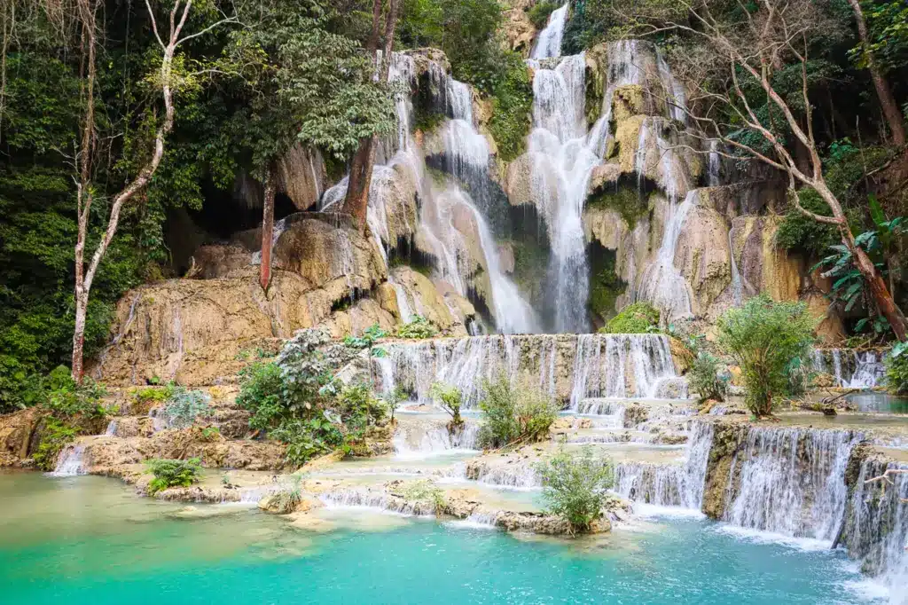 Kuang Si Wasserfall Naturpools Baden Luang Prabang Laos